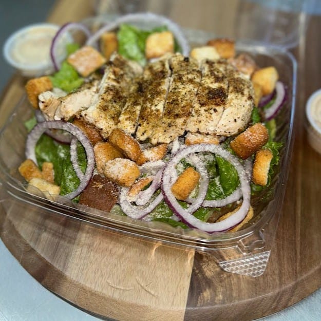 Grilled Chicken Caesar Salad.